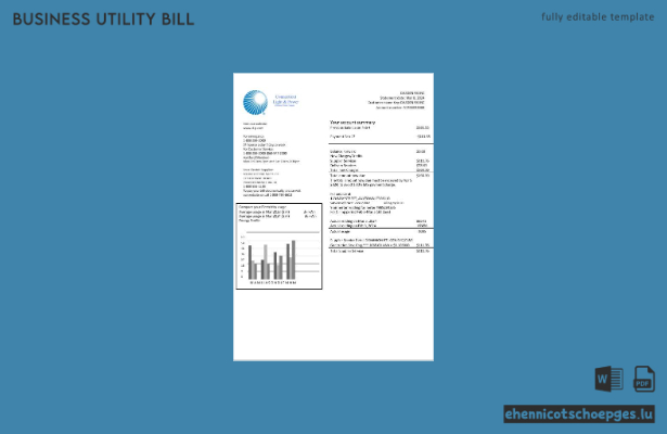 USA Connecticut Light and Power – Beispielrechnung für Gewerbekunden